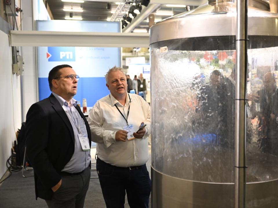 Exhibitor within the exhibition area, water, at FoodTech