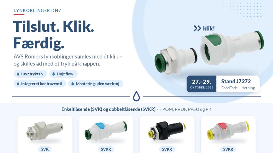 One click, zero spills: New DN7 quick-release coupling ready for food applications and HPC cooling